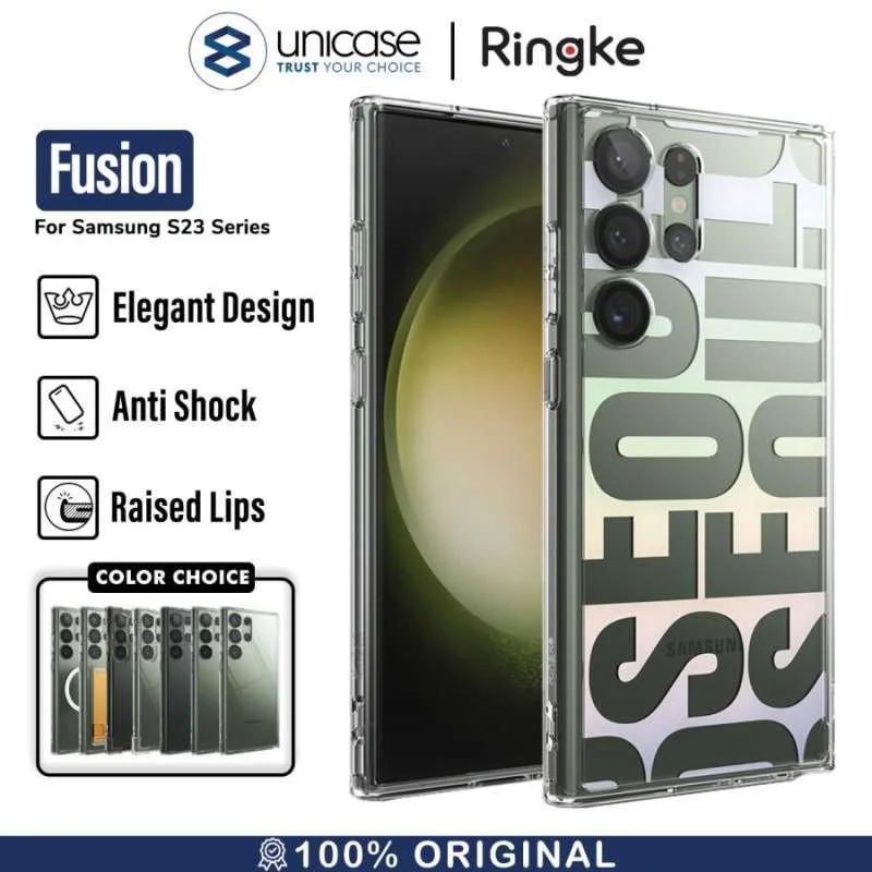 Case Samsung Galaxy S23 Ultra Plus Ringke Fusion Clear Cover Casing