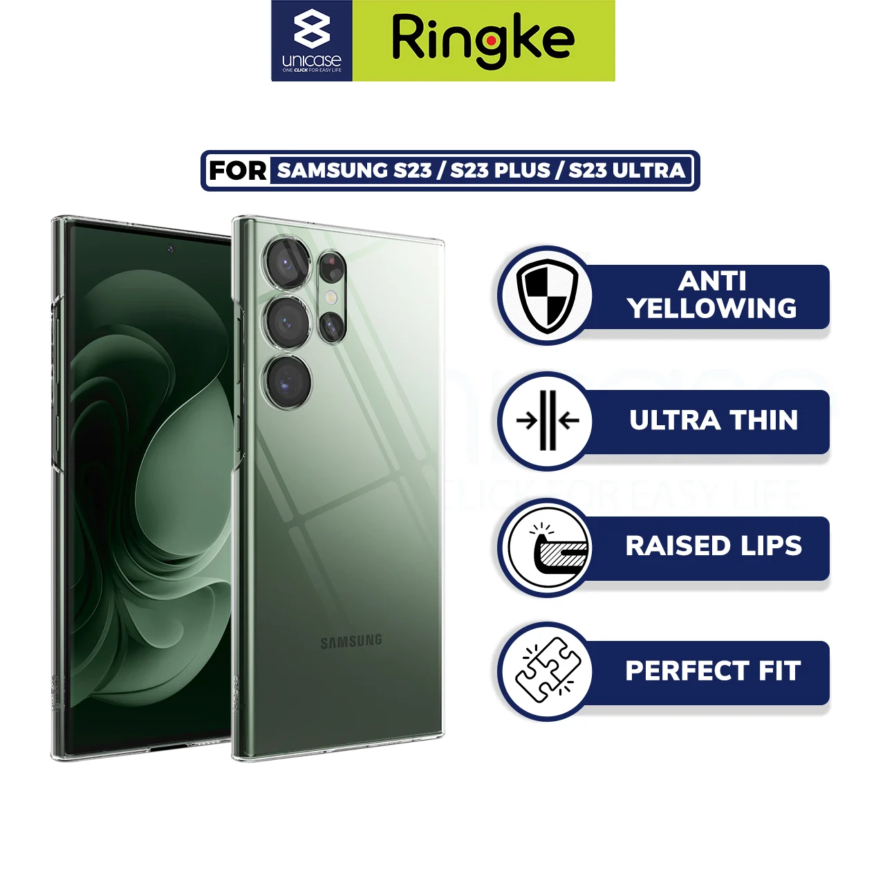 Case Samsung Galaxy S23 Ultra Plus Ringke Slim Hard Thin Cover Casing