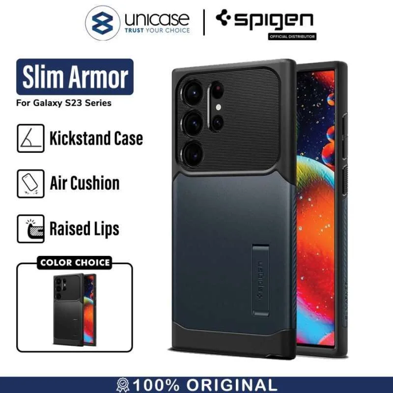 Case Samsung Galaxy S23 Ultra Plus Spigen Slim Armor Stand Shockproof