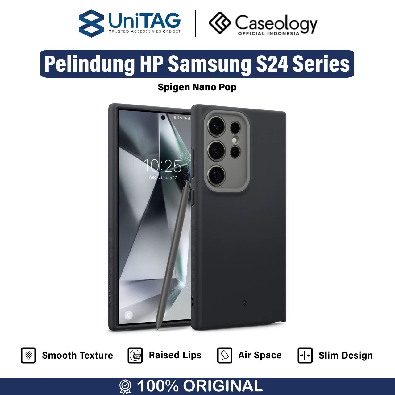 Case Samsung Galaxy S24 Ultra Plus Caseology Nano Pop Silicone Matte