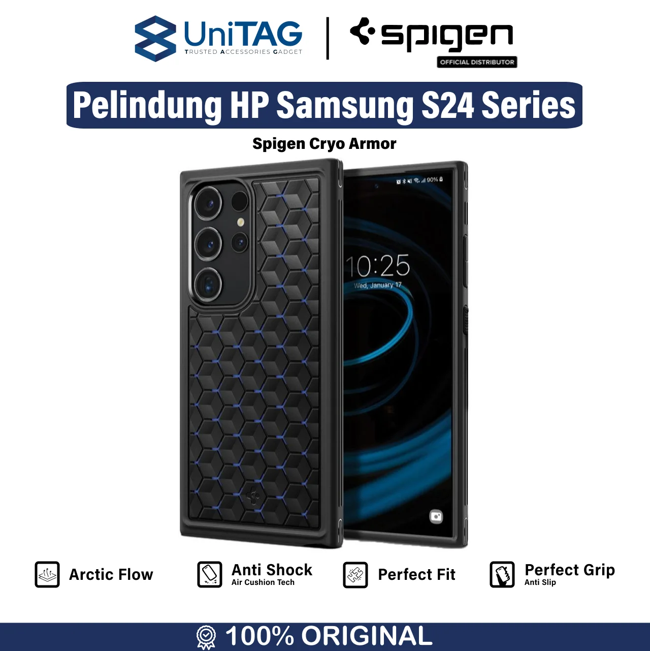 Case Samsung Galaxy S24 Ultra Plus Spigen Cryo Armor Gaming Shockproof