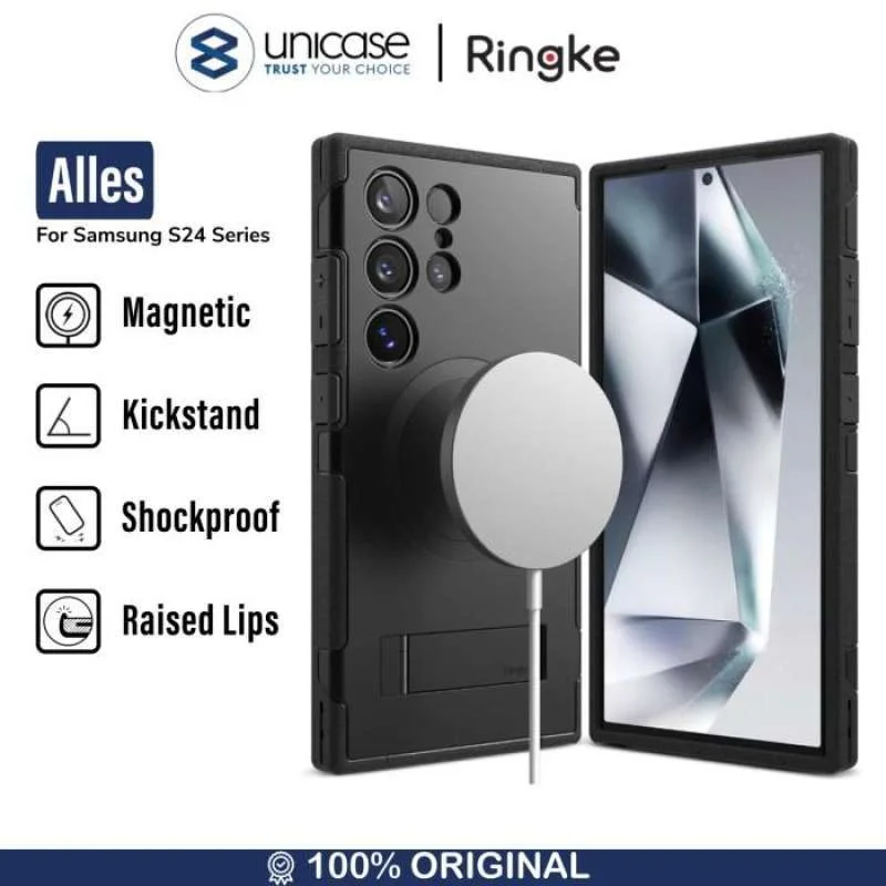 Case Samsung Galaxy S24 Ultra Ringke Alles Magnetic Stand Cover Casing