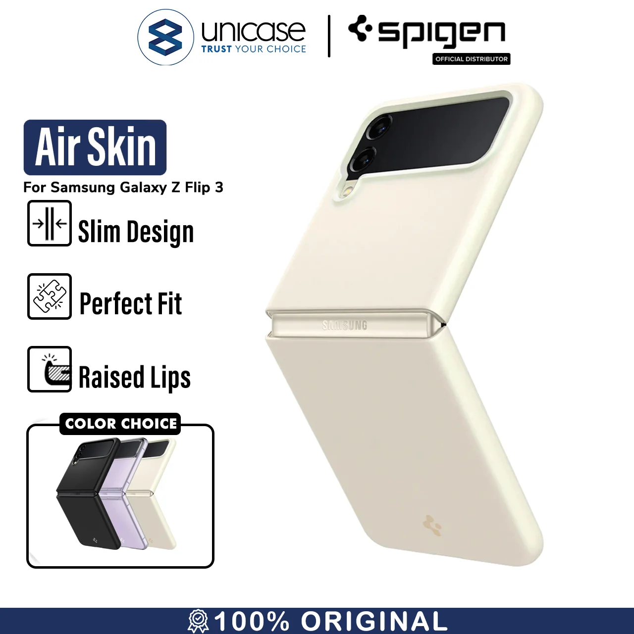 Case Samsung Galaxy Z Flip 3 Spigen Air Skin Ultra Slim Casing