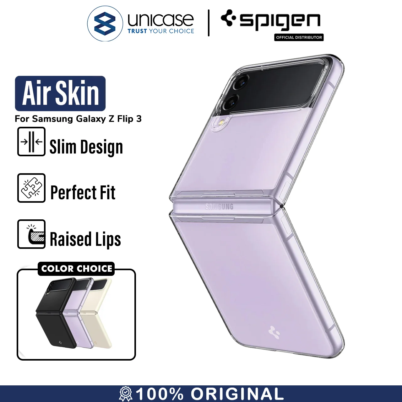 Case Samsung Galaxy Z Flip 3 Spigen Air Skin Ultra Slim Casing