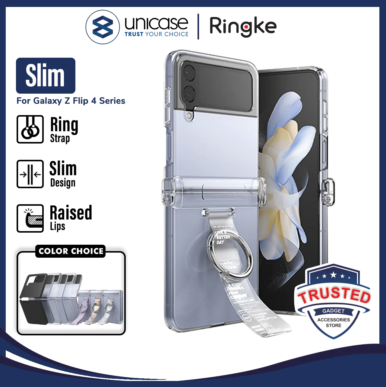 Case Samsung Galaxy Z Flip 4 Ringke Slim Hardcase Thin Clear Casing