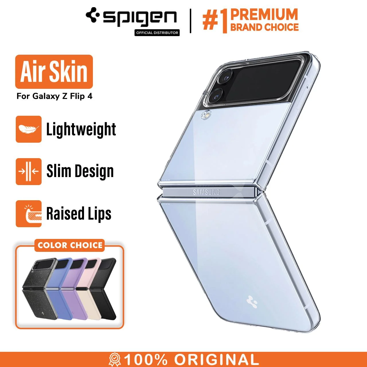 Case Samsung Galaxy Z Flip 4 Spigen Air Skin Hardcase Slim Thin Casing