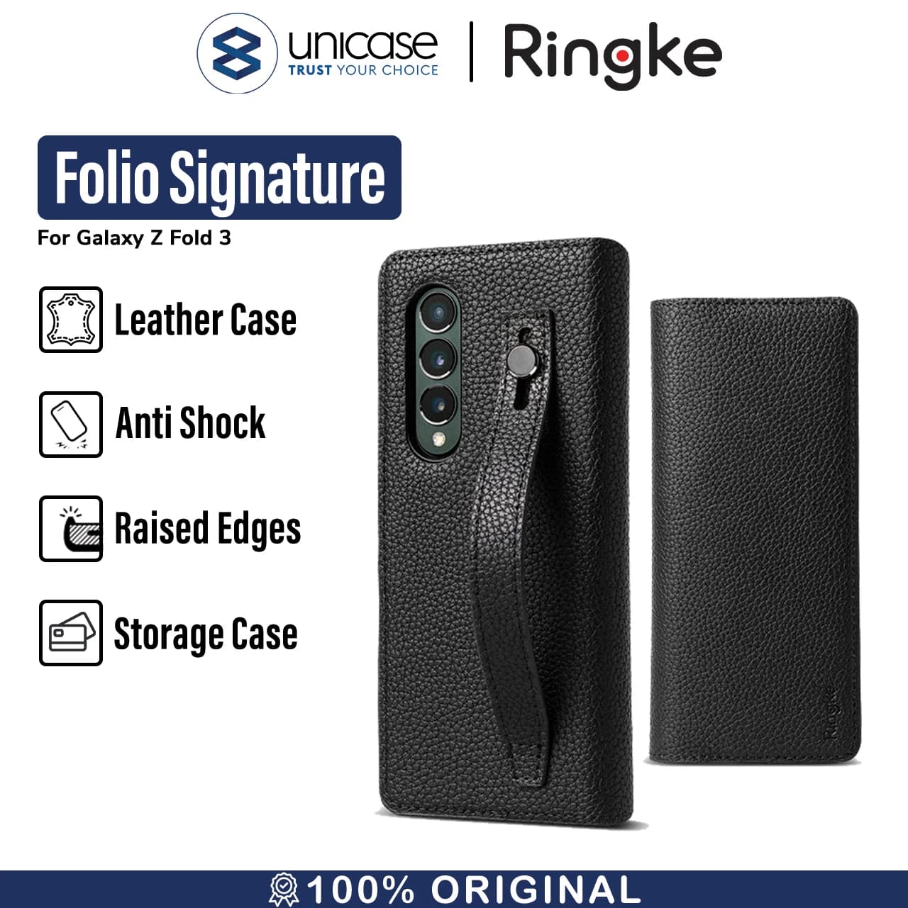 Case Samsung Galaxy Z Fold 3 Ringke Folio Signature Leather Flip Cover