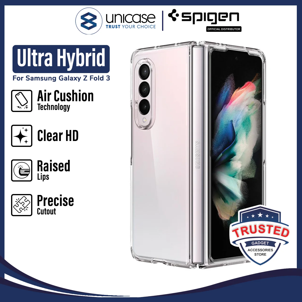Case Samsung Galaxy Z Fold 3 Spigen Ultra Hybrid Anti Crack Casing