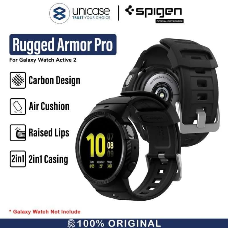 Case Strap Samsung Galaxy Watch Active 2 44mm Spigen Rugged Armor Pro