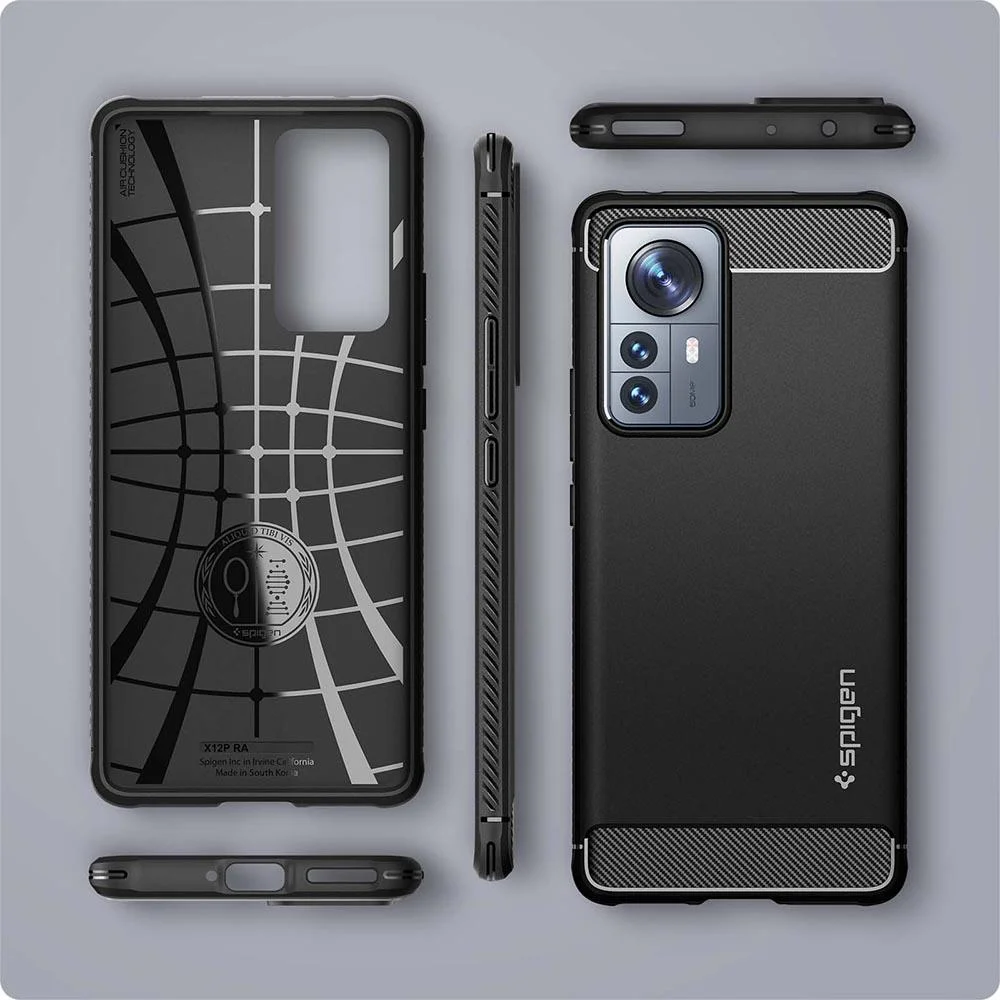 Case Xiaomi 12/ 12X/ 12 Pro Spigen Rugged Armor Softcase Carbon Casing