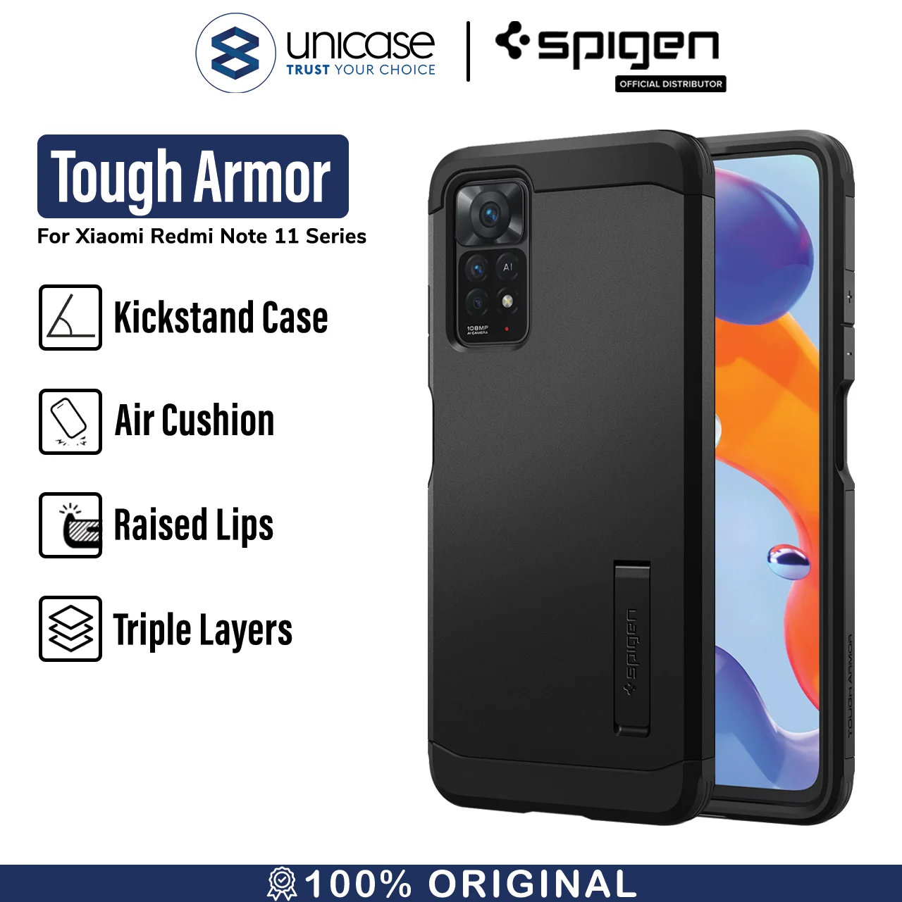 Case Xiaomi Redmi Note 11/11S/Pro Plus 5G Spigen Tough Armor Hybrid