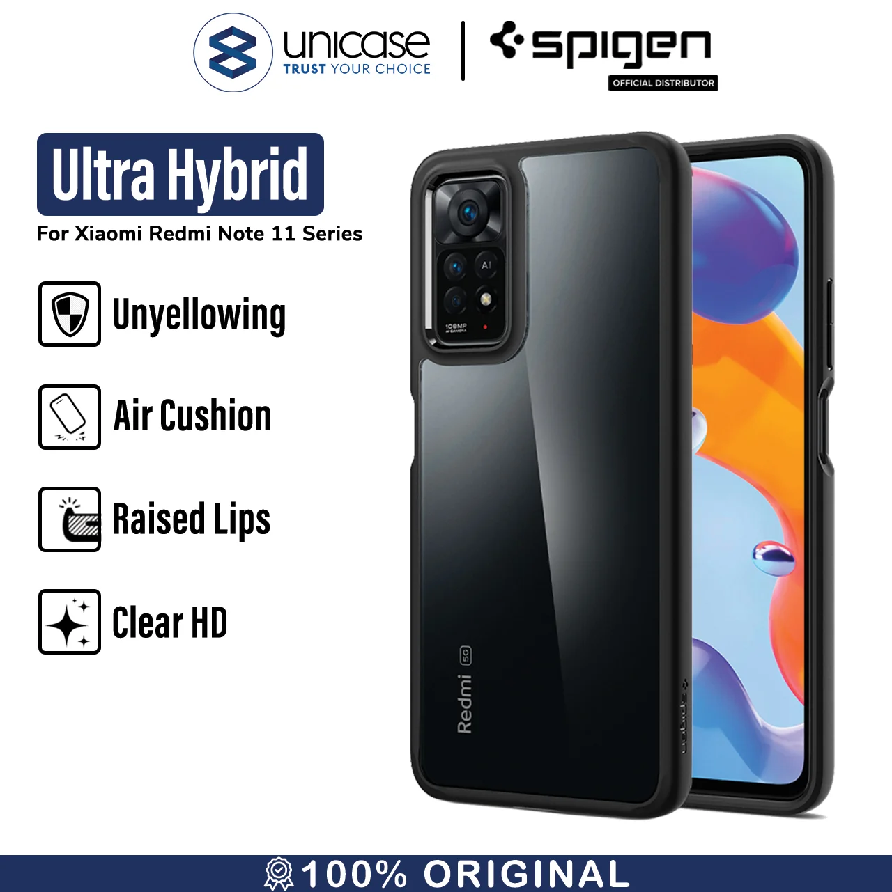 Case Xiaomi Redmi Note 11/11S/Pro Plus 5G Spigen Ultra Hybrid Casing