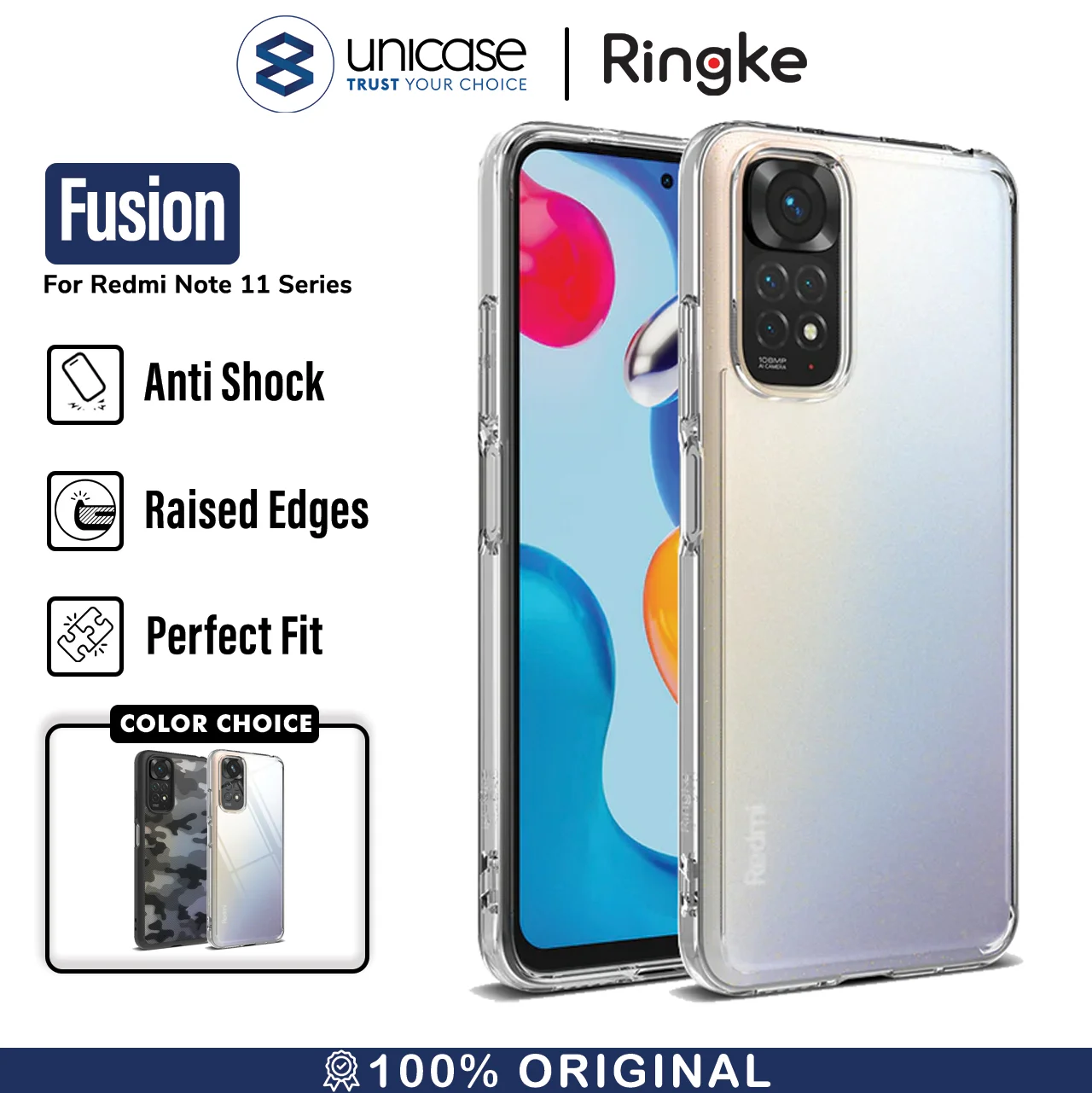 Case Xiaomi Redmi Note 11/S/Pro Plus 5G Ringke Fusion Hybrid Casing