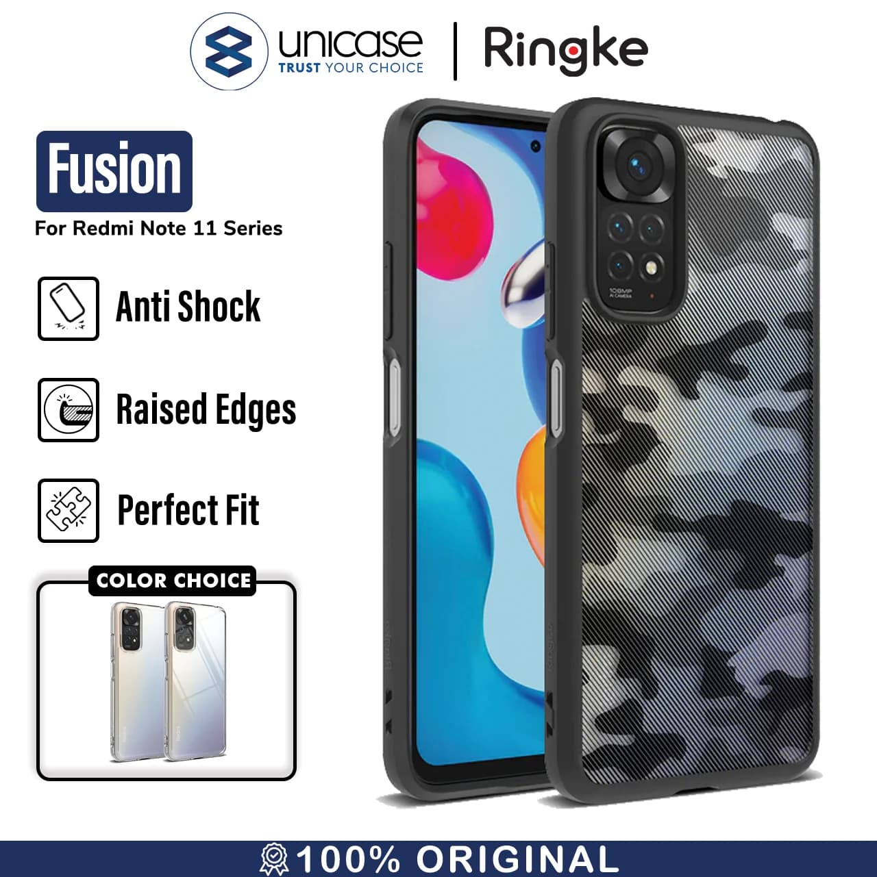 Case Xiaomi Redmi Note 11/S/Pro Plus 5G Ringke Fusion Hybrid Casing