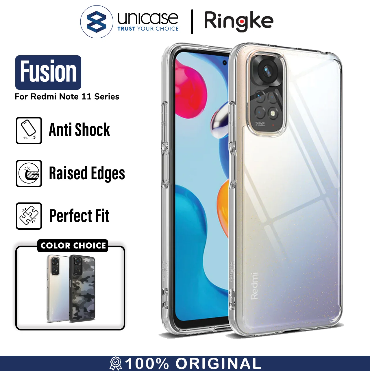 Case Xiaomi Redmi Note 11/S/Pro Plus 5G Ringke Fusion Hybrid Casing