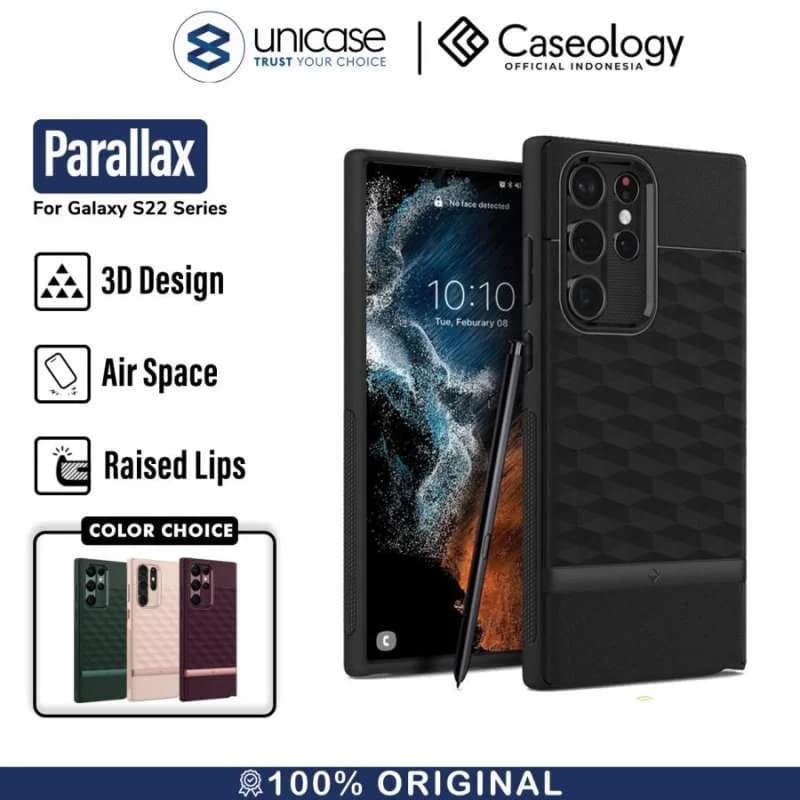 Case Samsung Galaxy S22 Ultra Plus Caseology Parallax 3D Hybrid Casing
