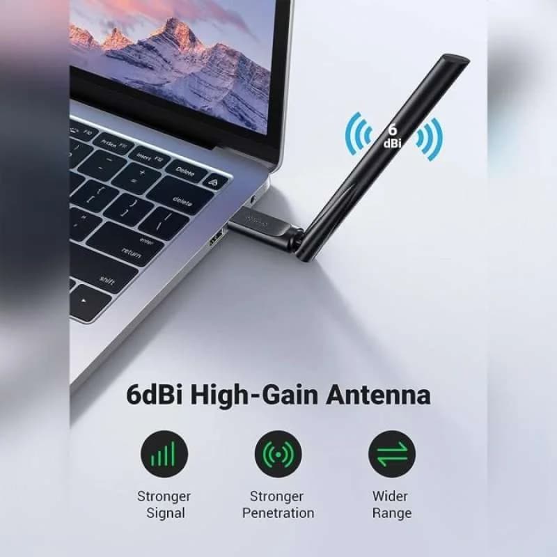 Dongle UGREEN USB Wireless Wifi Adapter High Gain Dual Band Network