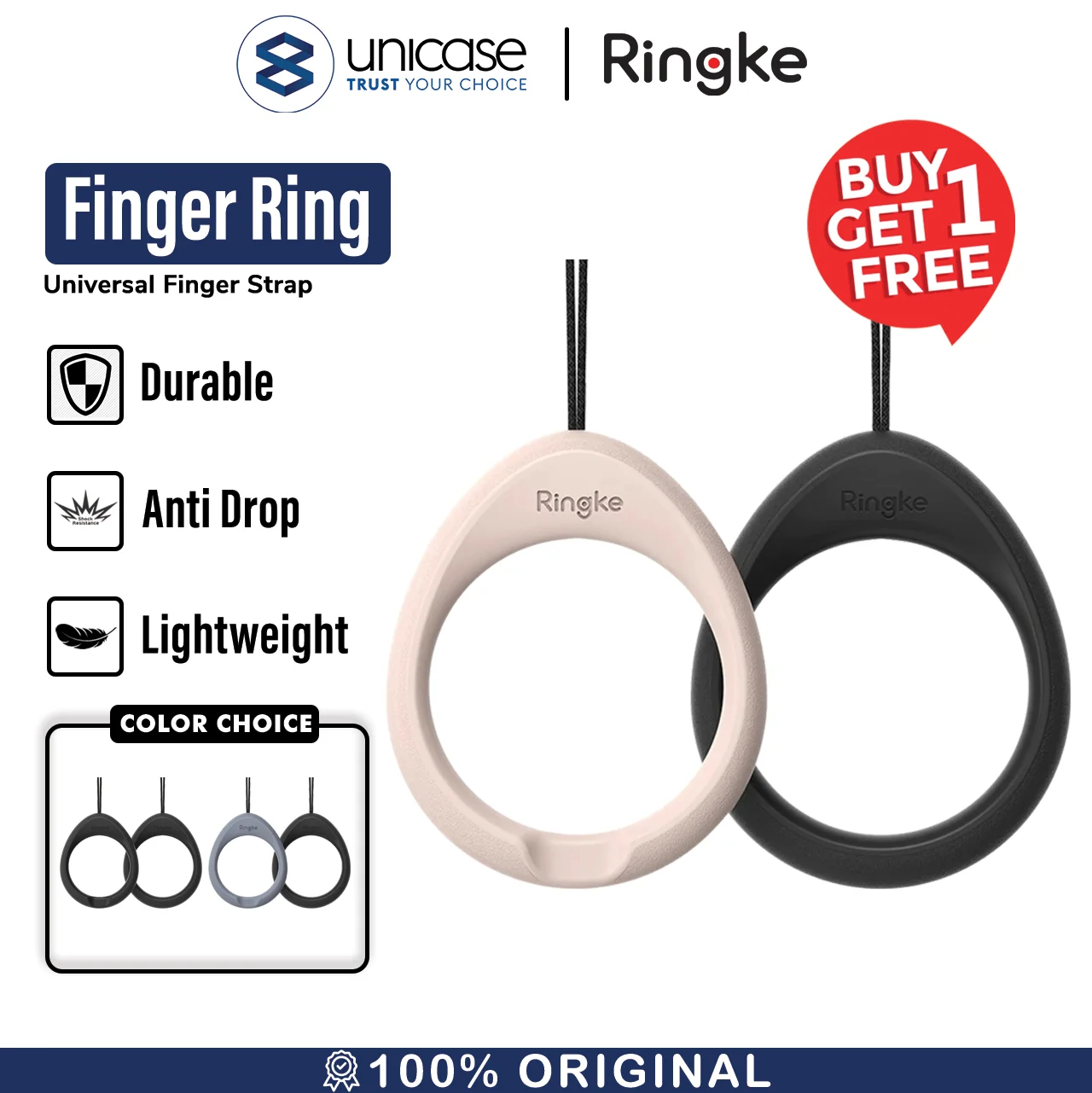 Gantungan Handphone Ringke Finger Ring Strap Lanyard / Tali Kamera