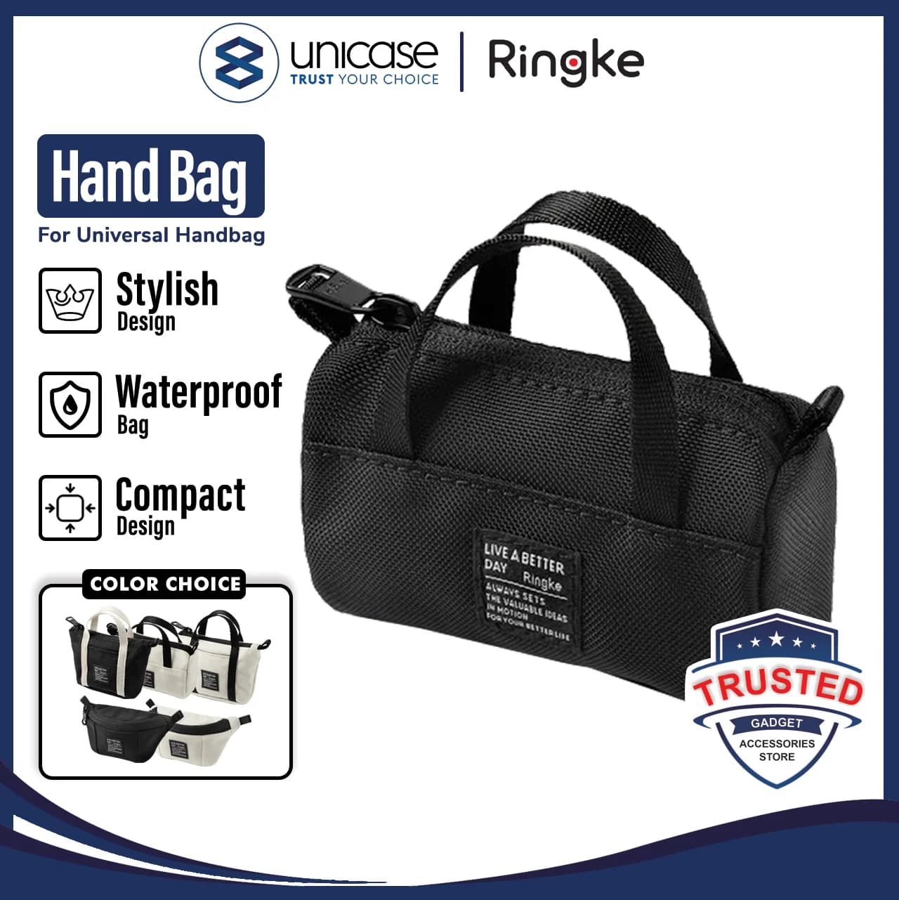 Hand Bag Earphone Ringke Mini Pouch Card Storage Clutch Wallet Dompet