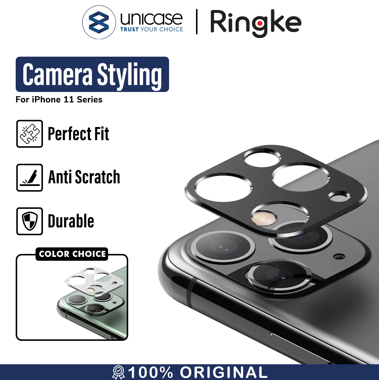 Lens Protector Camera iPhone 11 Pro / Max / 11 Ringke Pelindung Kamera