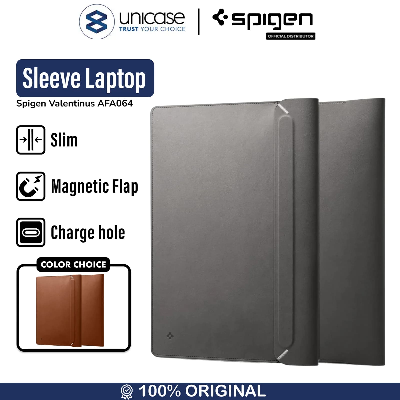 Macbook Sleeve Leather 16 14 inch M1 M2 Spigen Valentinus Tas Laptop