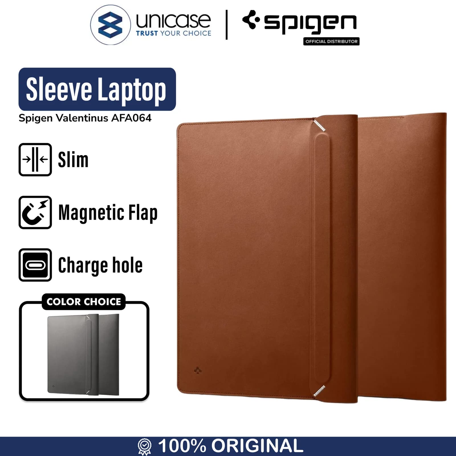 Macbook Sleeve Leather 16 14 inch M1 M2 Spigen Valentinus Tas Laptop