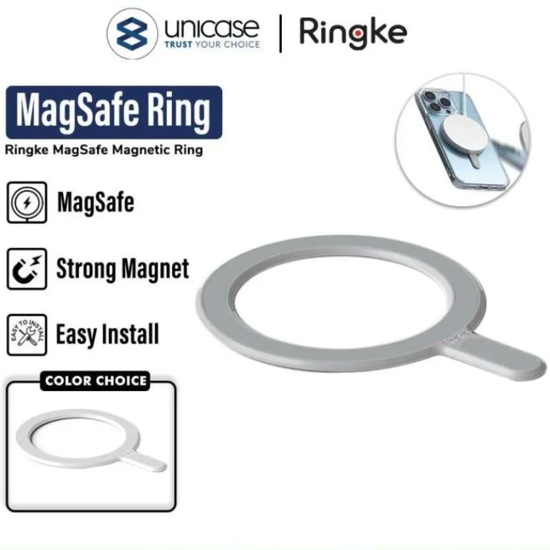 MagSafe Ring iPhone Ringke Magnetic Plate Adapter Stiker Cincin Magnet