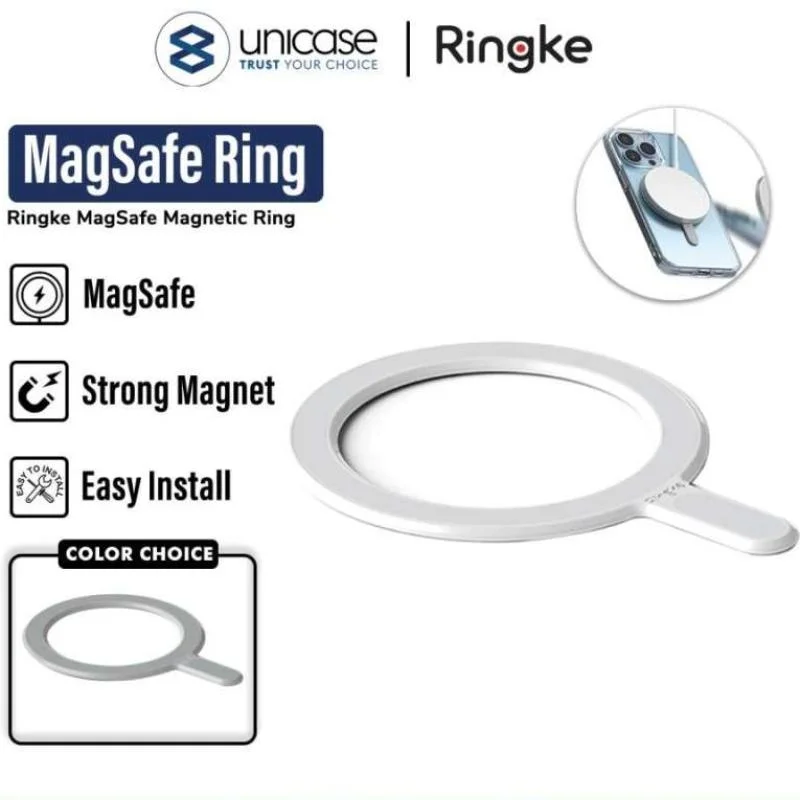 MagSafe Ring iPhone Ringke Magnetic Plate Adapter Stiker Cincin Magnet