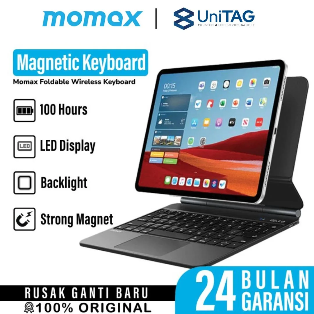 Momax Keyboard iPad Magnetic MAG.LINK Wireless Magnetic Keyboard - Black KB3MD-1