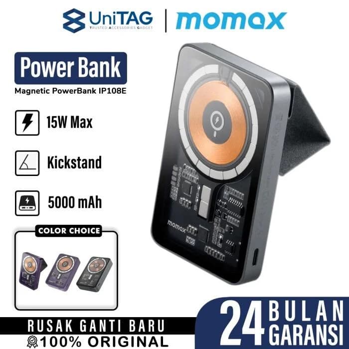 Powerbank Magnetic MagSafe Momax USB C 20W PD Wireless Fast Charging