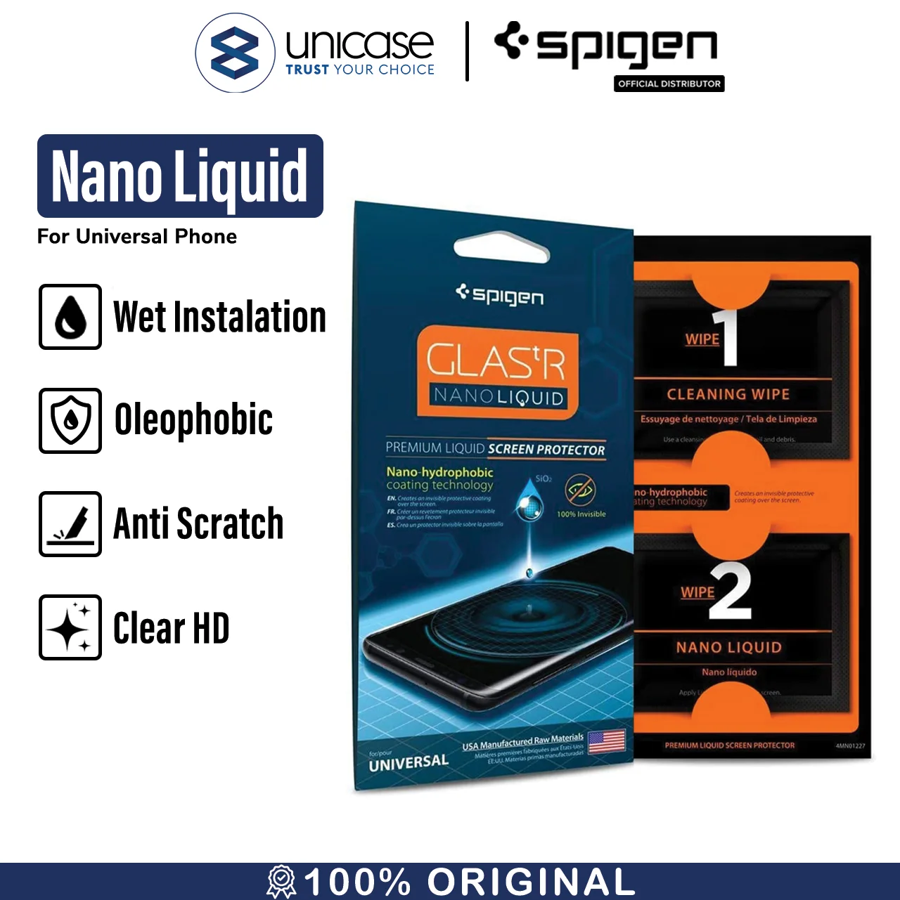 Nano Liquid Screen Protector Spigen iPhone Galaxy Note Xiaomi Huawei