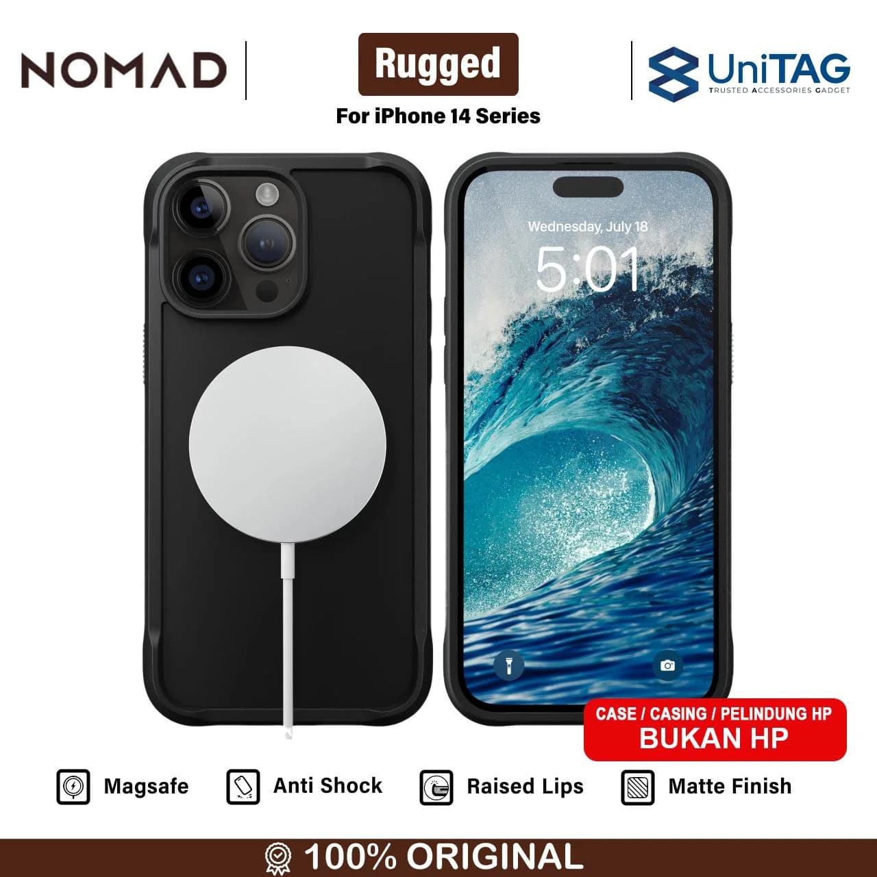 Case iPhone 14 Pro Max Plus Nomad Rugged Hybrid Shockproof MagSafe
