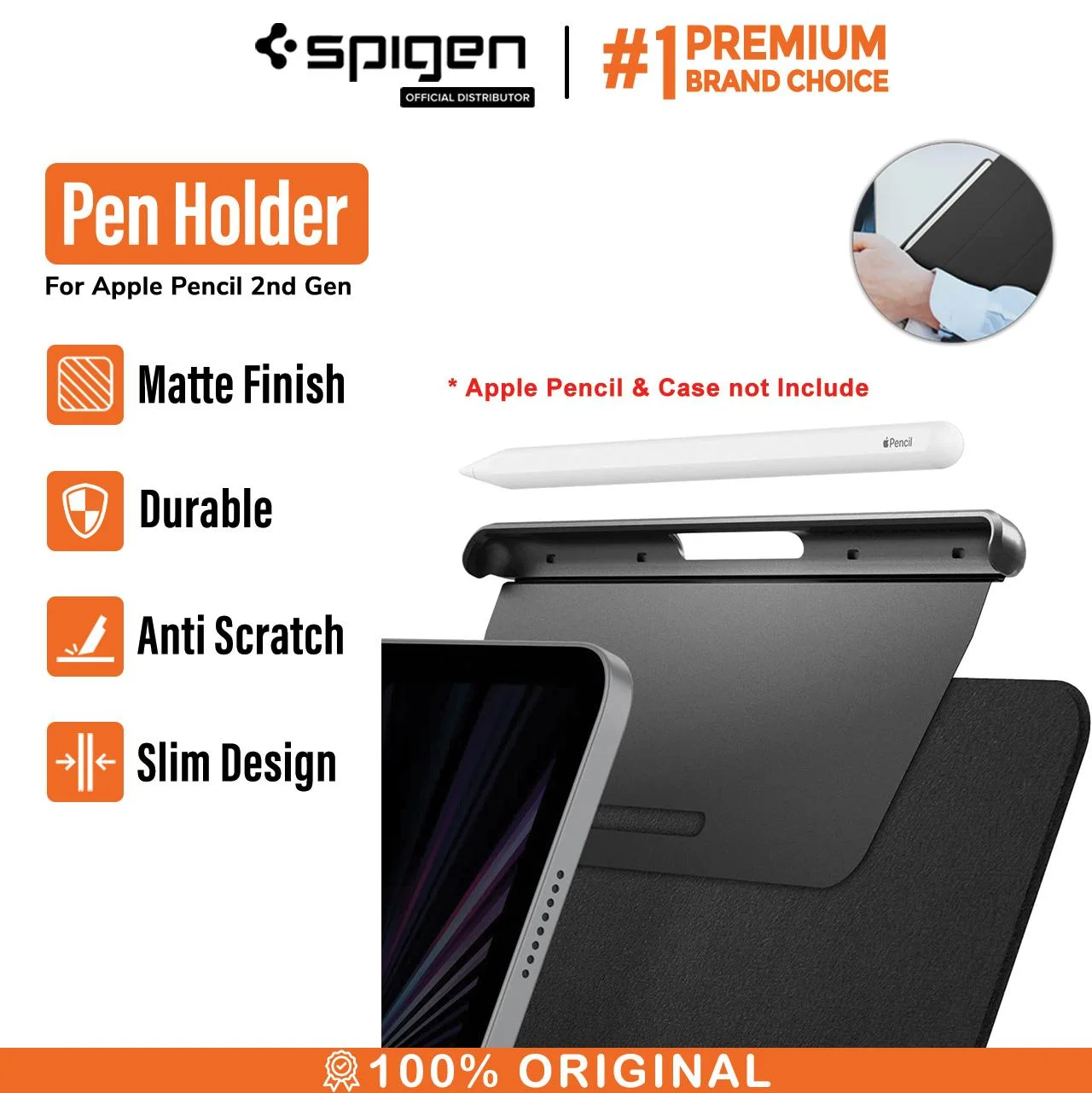 Pen Holder Magnetic Spigen DA20 Apple Pencil Gen 2 Stylus iPad Casing
