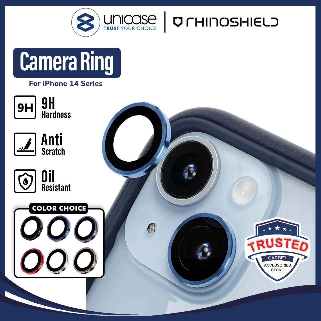 Ring Camera iPhone 14 Pro Max Plus RhinoShield Tempered Glass Clear 9H