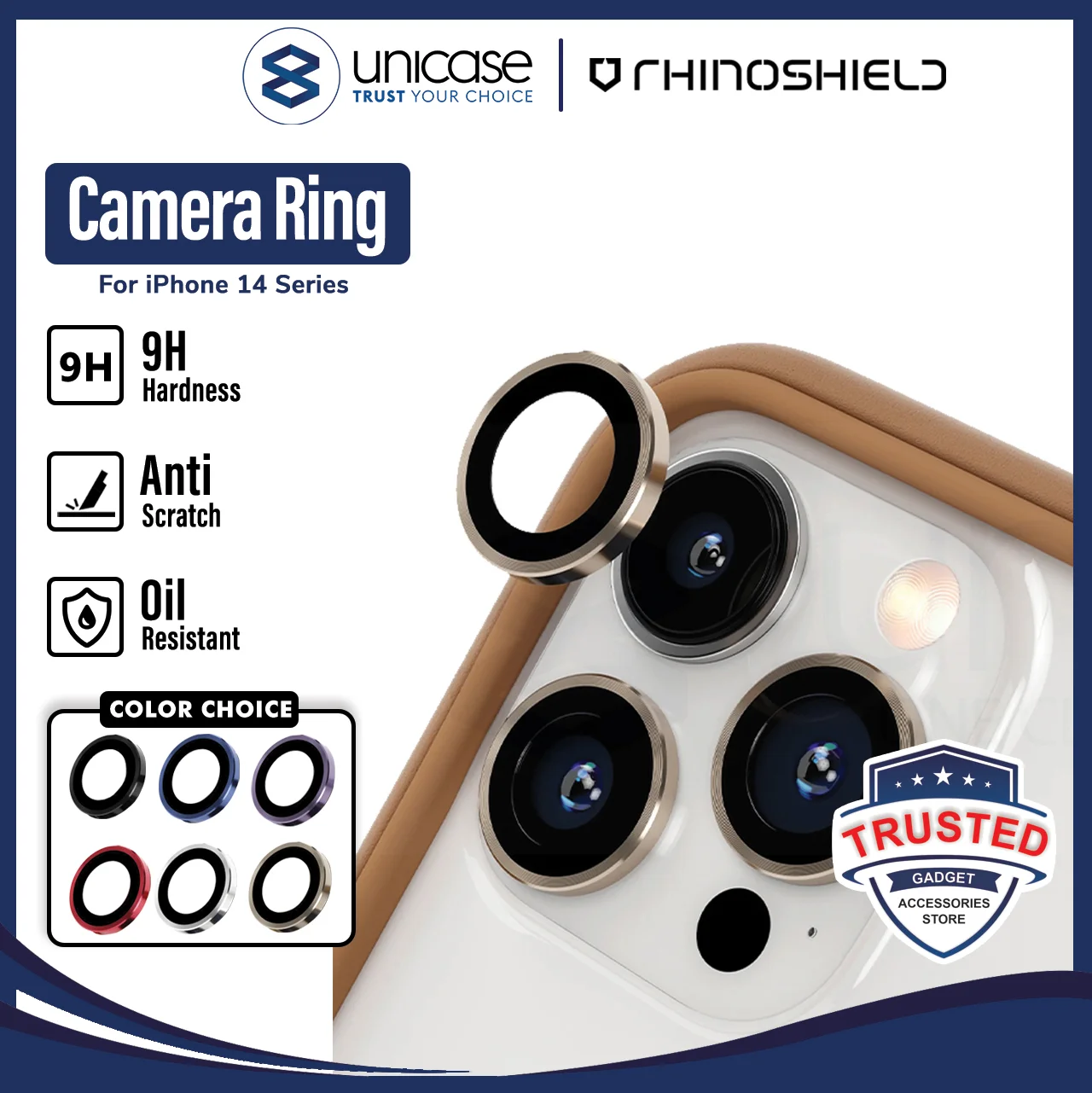 Ring Camera iPhone 14 Pro Max Plus RhinoShield Tempered Glass Clear 9H
