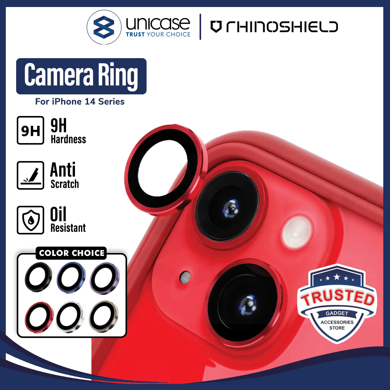 Ring Camera iPhone 14 Pro Max Plus RhinoShield Tempered Glass Clear 9H