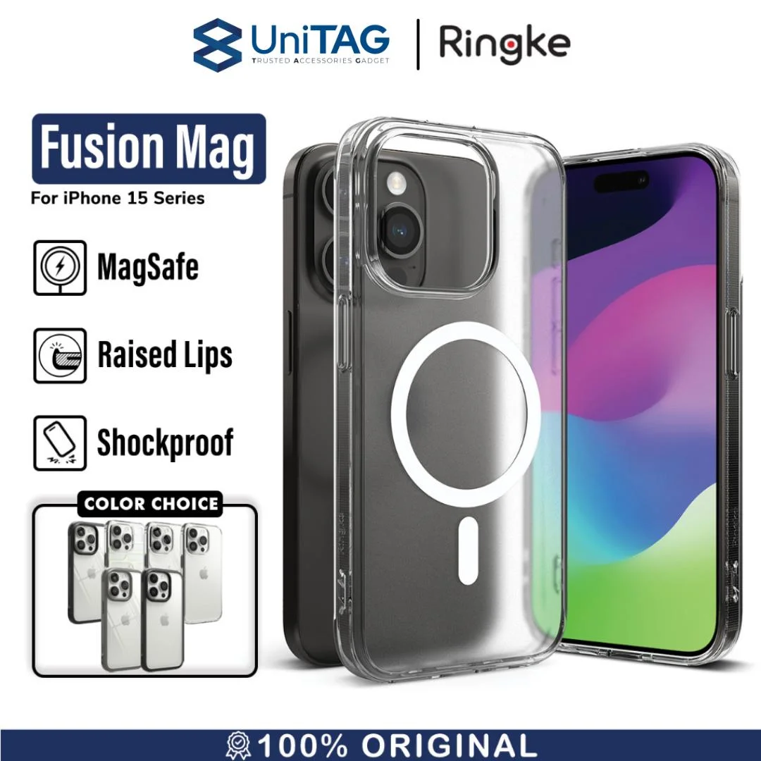 Case iPhone 15 Pro Max Plus Ringke Fusion Slim Clear Magsafe Casing