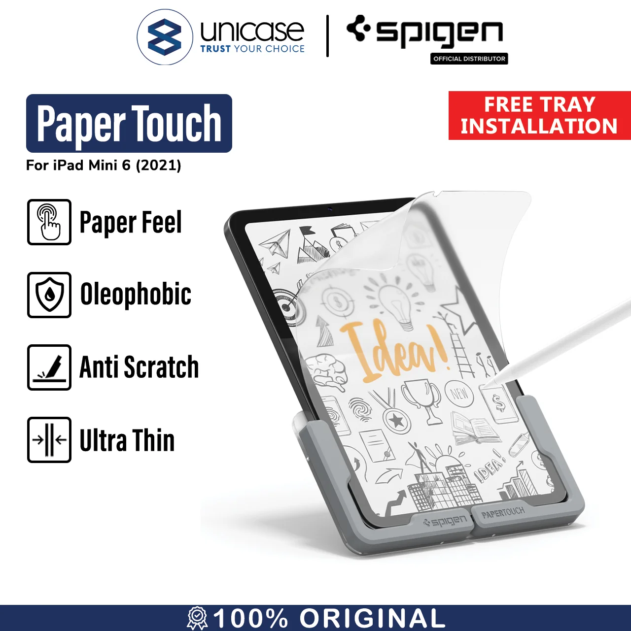 Screen Protector iPad Mini 6 8.3 2021 Spigen Paper Touch Anti Gores