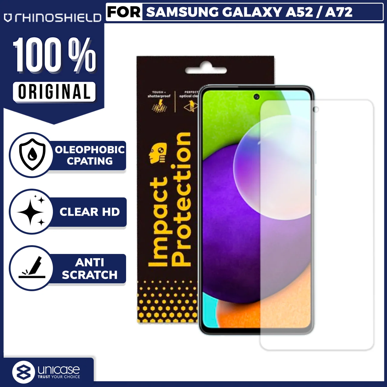 Screen Protector Samsung Galaxy A52/A72 (4G/5G) RhinoShield Anti Gores