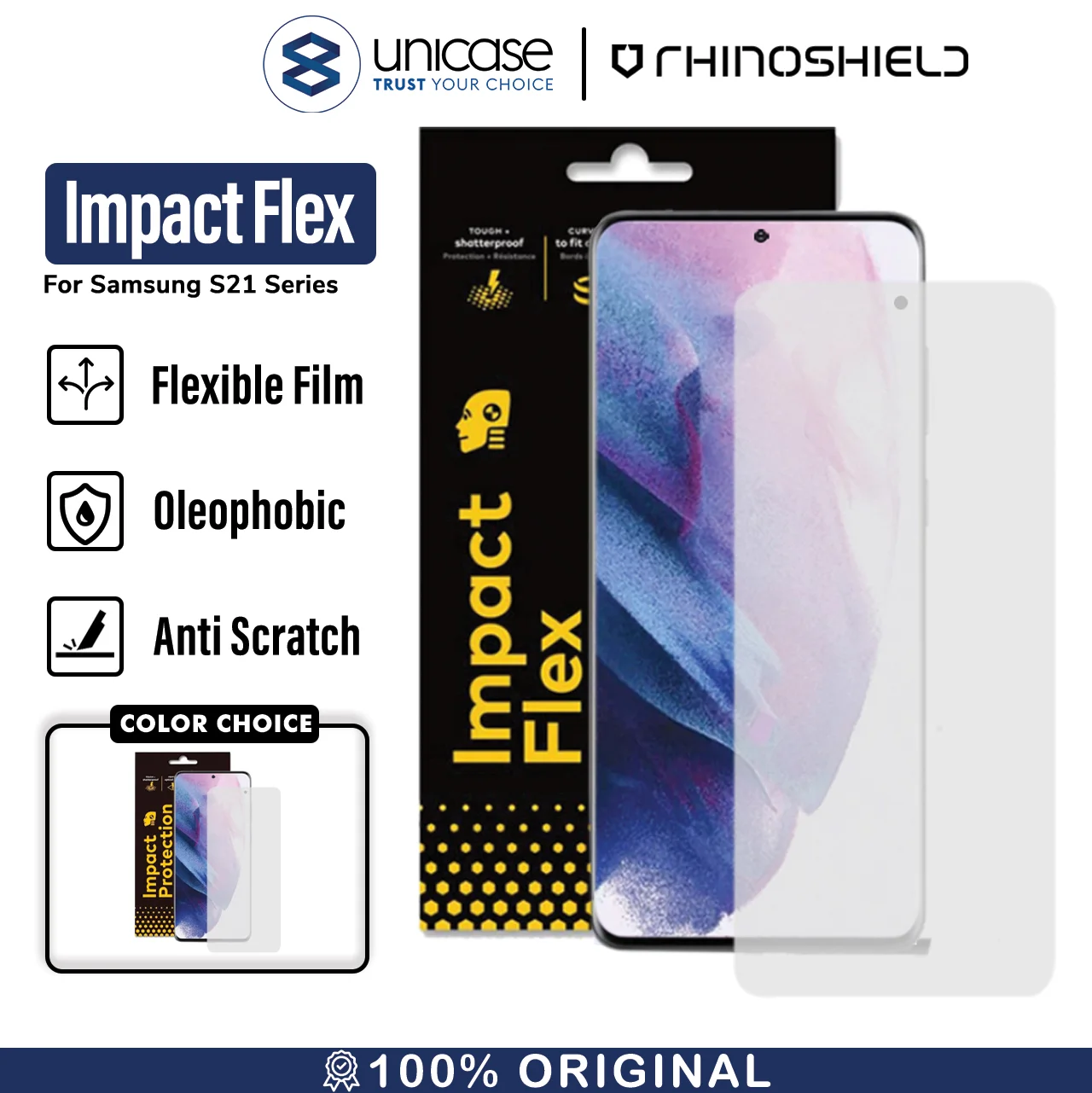 Screen Protector Samsung Galaxy S21 Ultra Plus RhinoShield Impact Flex