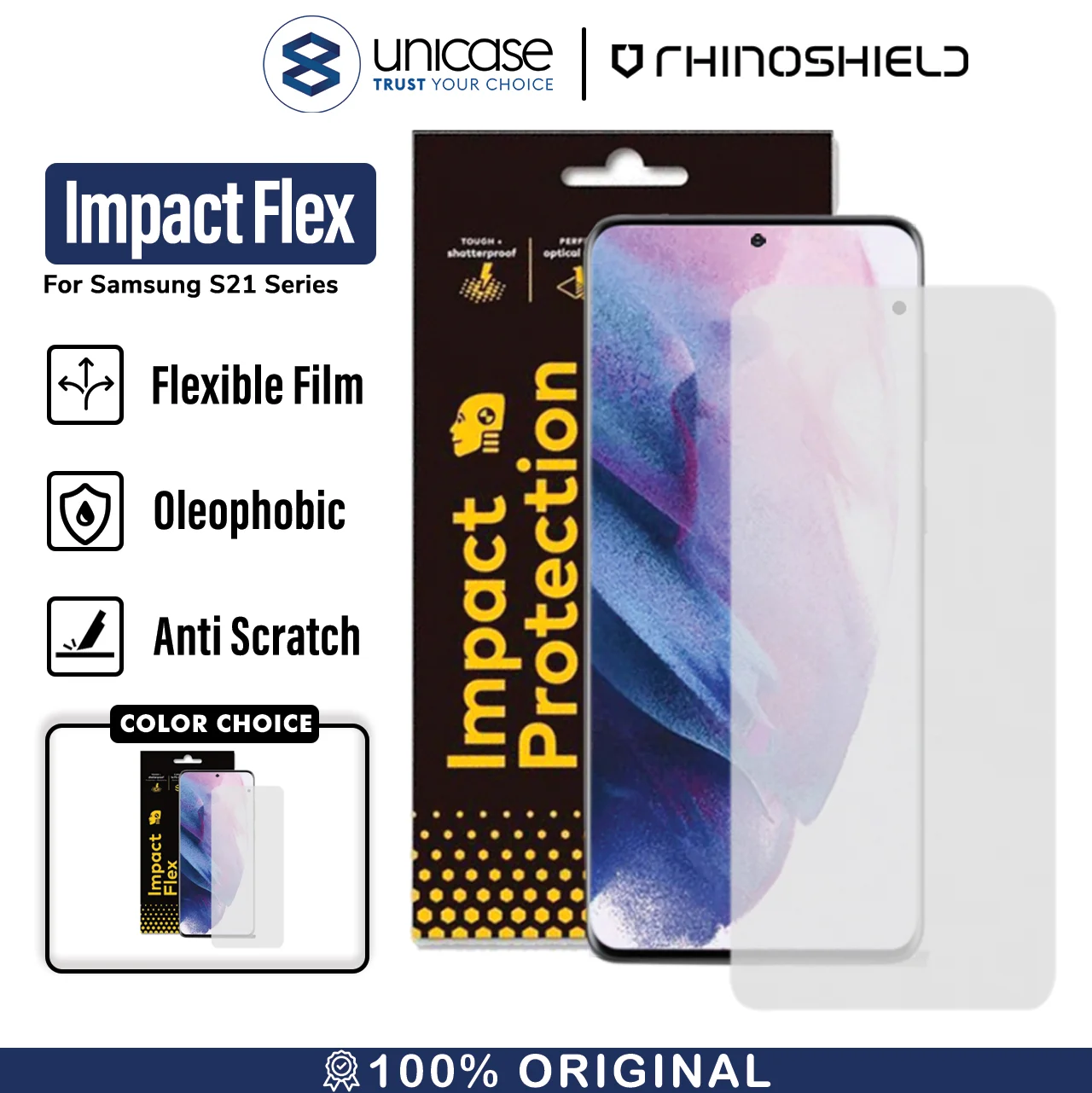 Screen Protector Samsung Galaxy S21 Ultra Plus RhinoShield Impact Flex