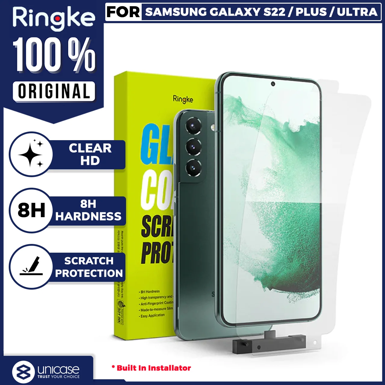Screen Protector Samsung Galaxy S22 Ultra Plus RIngke Glass Coated PET