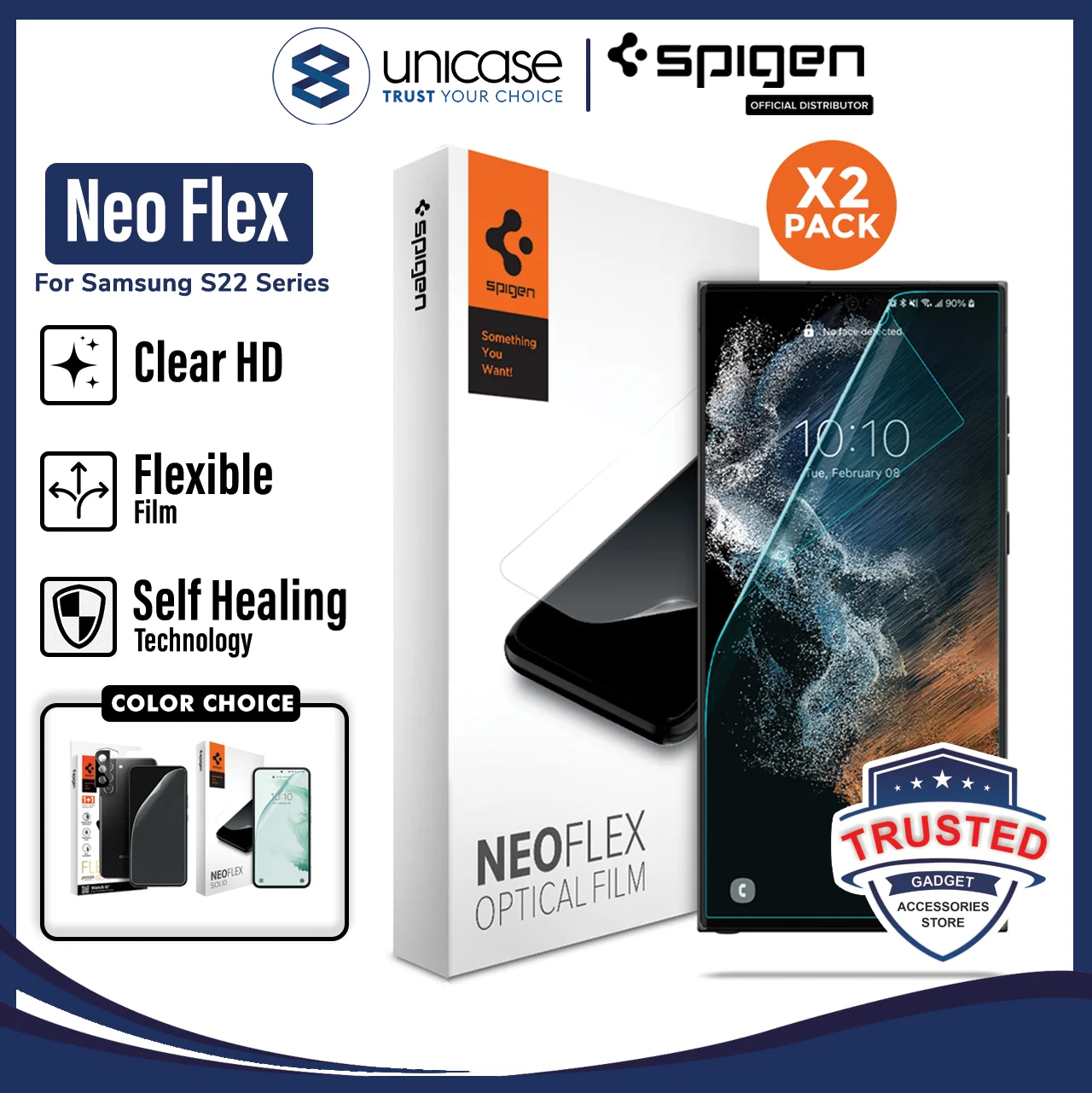 Screen Protector Samsung Galaxy S22 Ultra Plus Spigen Neo Flex Film