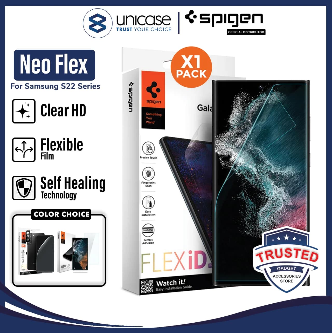 Screen Protector Samsung Galaxy S22 Ultra Plus Spigen Neo Flex Film