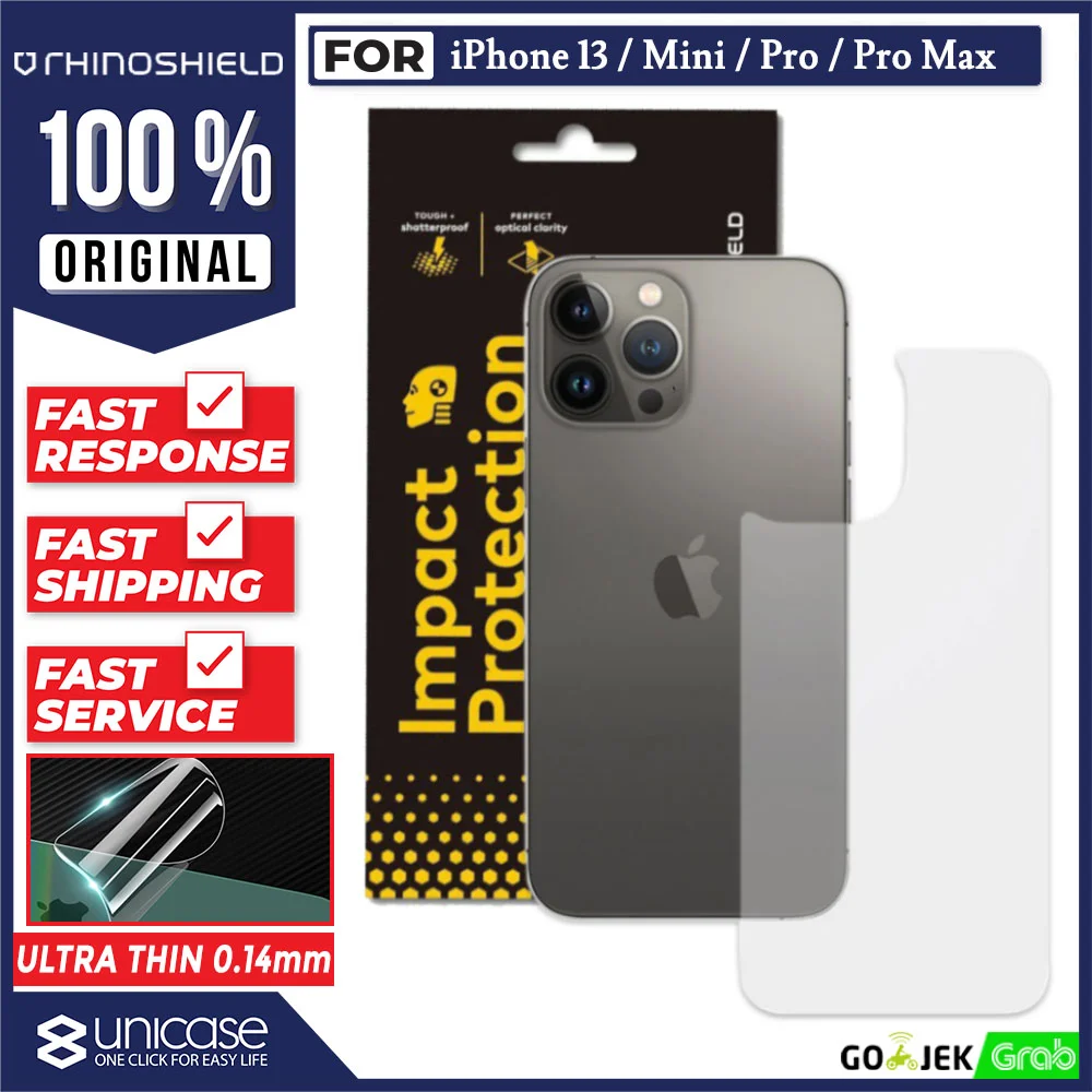 Skin Belakang iPhone 13 Pro Max Mini RhinoShield Back Protector Clear