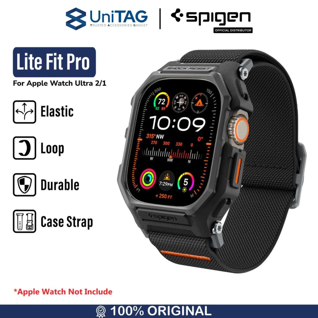 Spigen Apple Watch Series Ultra 2 / 1 (49mm) Case Lite Fit Pro - Matte Black ACS07104-1