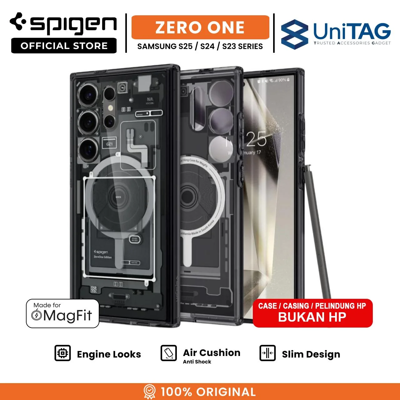 SPIGEN Case For Samsung Galaxy S25 S24 S23 Ultra Plus FE Edge Ultra Hybrid Zero One MagFit Anti Shock Crack Casing