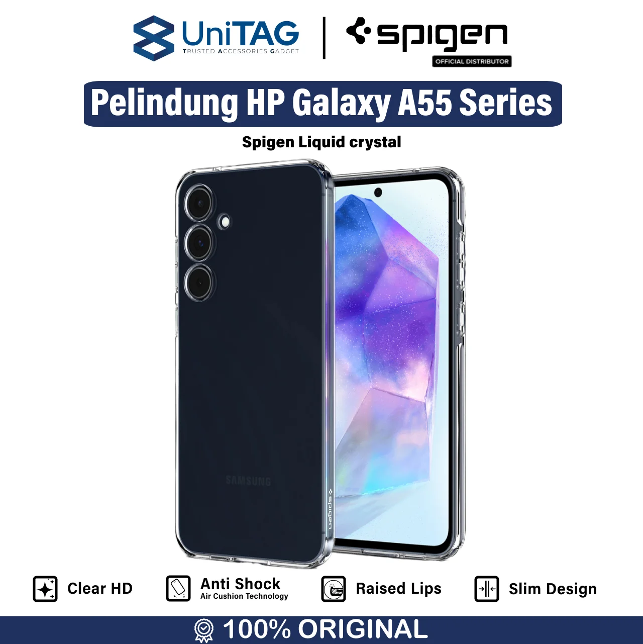 Spigen Galaxy A55 (2024) Case Liquid Crystal - Crystal Clear ACS07537-1