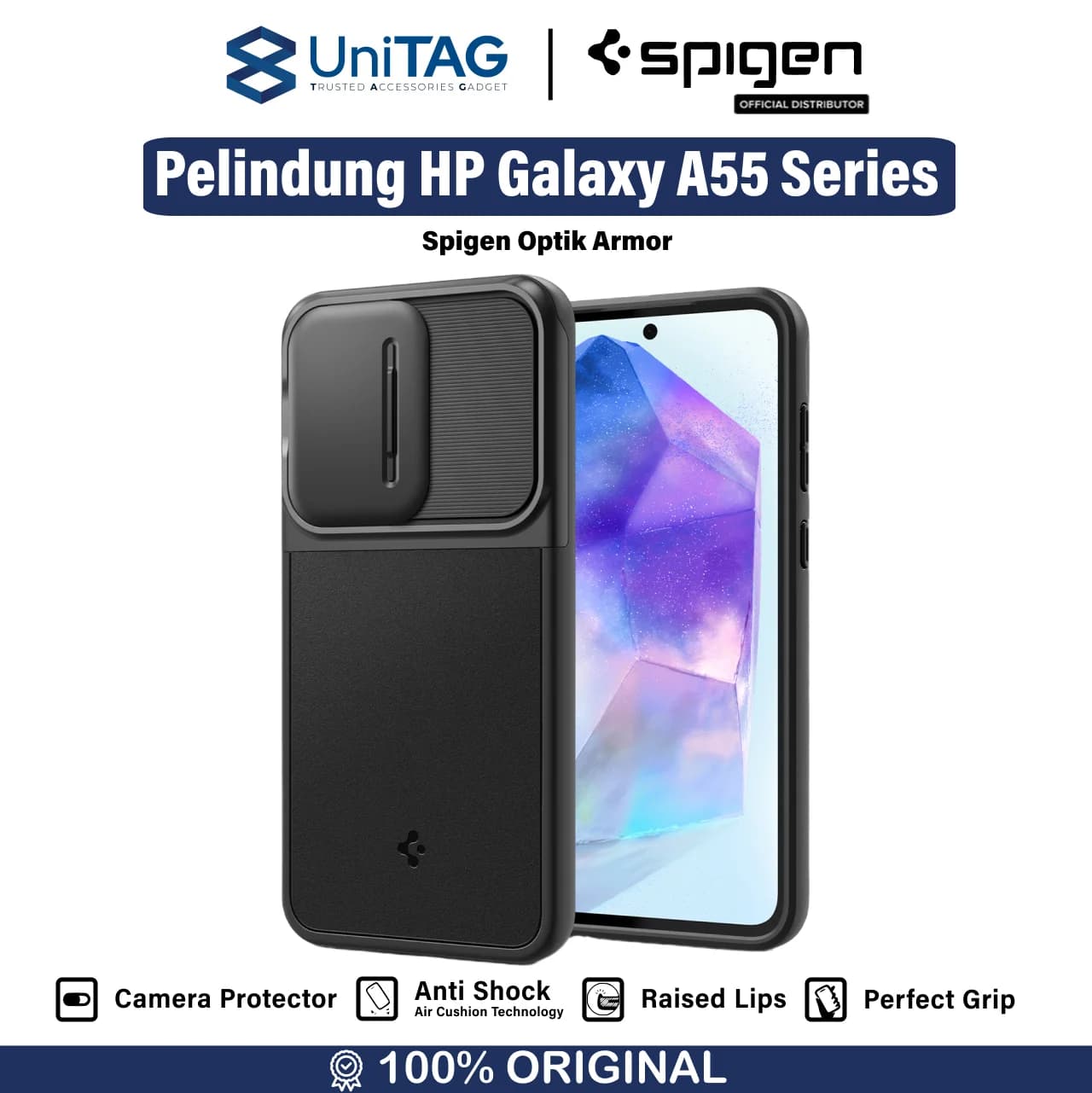 Spigen Galaxy A55 5G Case Optik Armor - Black ACS07535-1