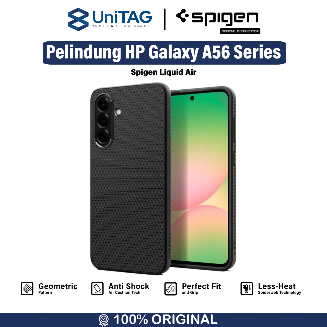 Spigen Galaxy A56 5G Case Liquid Air - Matte Black ACS09291-1